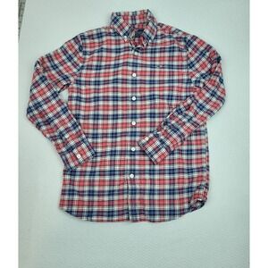 Vineyard Vines Red Navy White Plaid Button-Down Shirt “BOYS”